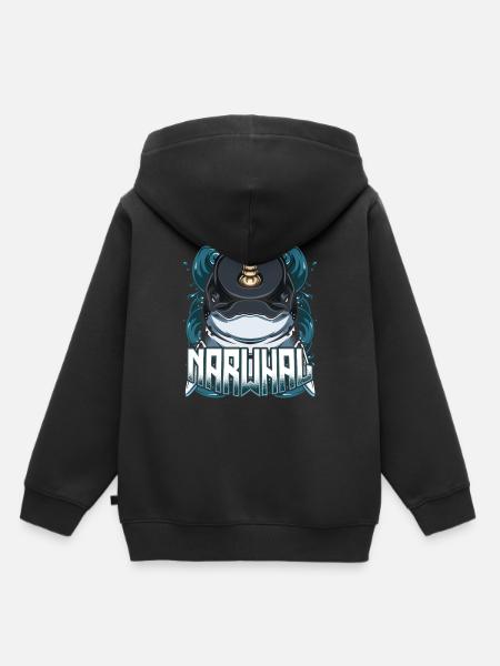 Narwals - Kinder Premium Organic Hoodie - Schwarz