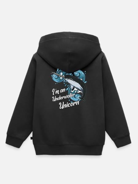 Narwals - Kinder Premium Organic Hoodie - Schwarz