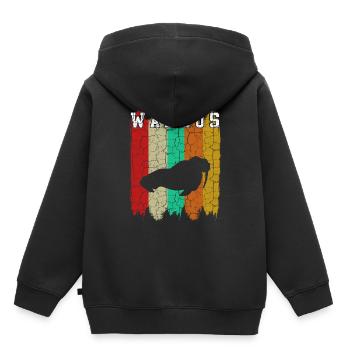 morse - Sweat Premium à capuche enfant bio - noir - Dos - AI Model Kid Male (0cm)