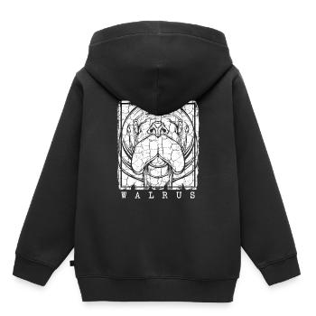 morse - Sweat Premium à capuche enfant bio - noir - Dos - AI Model Kid Male (0cm)