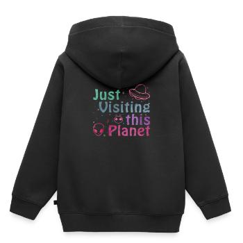 Alien - Sweat Premium à capuche enfant bio - noir - Dos - AI Model Kid Male (0cm)