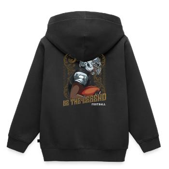 football - Sweat Premium à capuche enfant bio - noir - Dos - AI Model Kid Male (0cm)