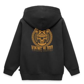 Wikinger - Kinder Premium Organic Hoodie - Schwarz - Hinten - AI Model Kid Male (0cm)