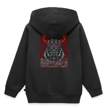 viking - Sweat Premium à capuche enfant bio - noir - Dos - AI Model Kid Male (0cm)