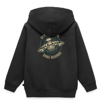 étranger - Sweat Premium à capuche enfant bio - noir - Dos - AI Model Kid Male (0cm)