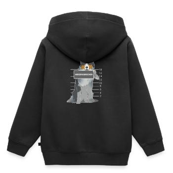 Australian Shepherd Herzensbrecher Hund Geschenk - Kinder Premium Organic Hoodie - Schwarz - Hinten - AI Model Kid Male (0cm)