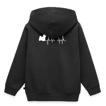 Terrier tibétain shirt cadeau - Sweat Premium à capuche enfant bio - noir - Dos - AI Model Kid Male (0cm)