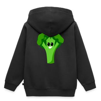 broccoli brokkoli veggie gemuese vegetables11 - Kinder Premium Organic Hoodie - Schwarz - Hinten - AI Model Kid Male (0cm)