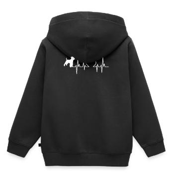 shirt cadeau Welsh Terrier - Sweat Premium à capuche enfant bio - noir - Dos - AI Model Kid Male (0cm)