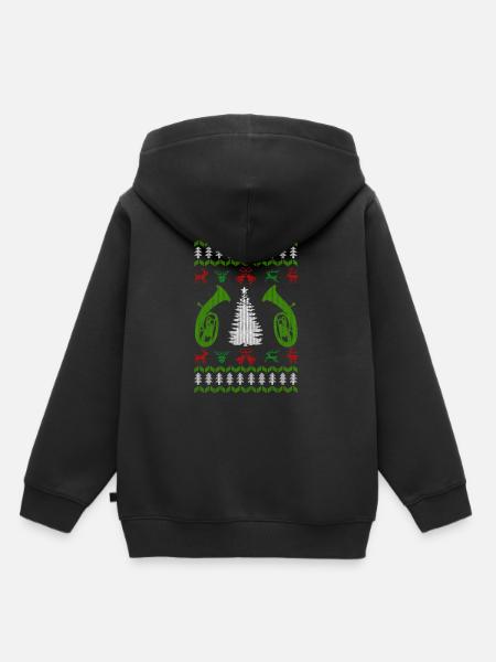 music bariton ugly christmas - Kinder Premium Organic Hoodie - Schwarz
