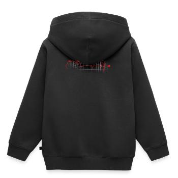 Motorrad Love Herzschlag Geschenk EKG Puls Biker - Kinder Premium Organic Hoodie - Schwarz - Hinten - AI Model Kid Male (0cm)