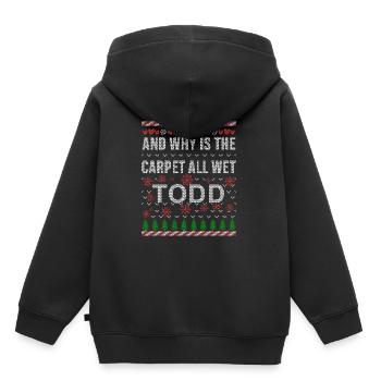 And Why Is The Carpet All Wet TODD - Kids Premium Organic Hoodie - black - Back - AI Model Kid Male (0cm)
