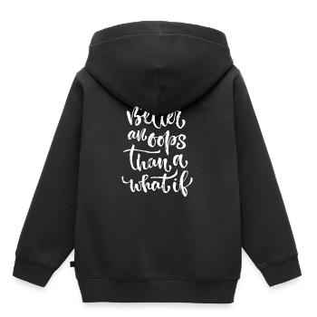 better an ooops - Kinder Premium Organic Hoodie - Schwarz - Hinten - AI Model Kid Male (0cm)