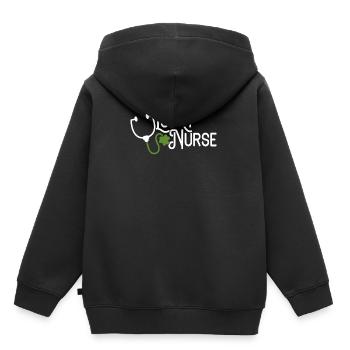 Saint-Patrick chemise pour Infirmière thé chanceux - Sweat Premium à capuche enfant bio - noir - Dos - AI Model Kid Male (0cm)
