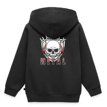 Heavy Metal - Sweat Premium à capuche enfant bio - noir - Dos - AI Model Kid Male (0cm)