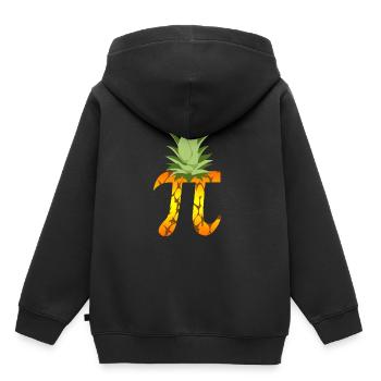 Ananas-PU-Wissenschafts-Aussenseiter-Mathematik-Symbol-Spaß - Kinder Premium Organic Hoodie - Schwarz - Hinten - AI Model Kid Male (0cm)