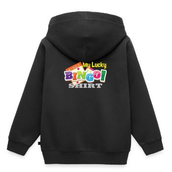 My Lucky Bingo Shirt Bingo player Geschenk - Kinder Premium Organic Hoodie - Schwarz - Hinten - AI Model Kid Male (0cm)