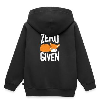 Zero Fox Given Lustiges T-Shirt Geschenk Fuchs - Kinder Premium Organic Hoodie - Schwarz - Hinten - AI Model Kid Male (0cm)