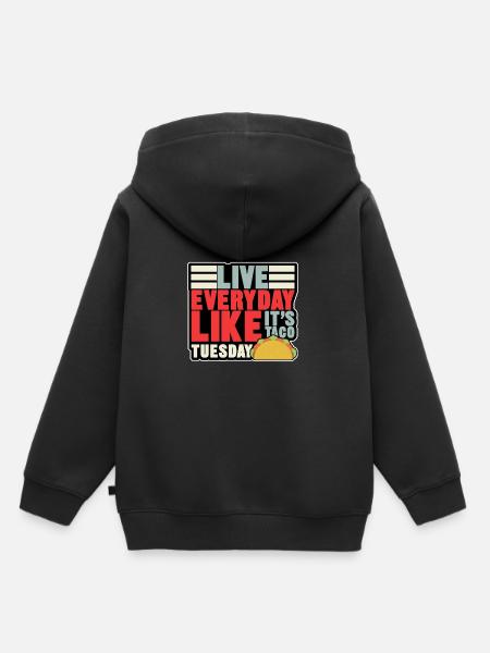 live everyday - Kinder Premium Organic Hoodie - Schwarz