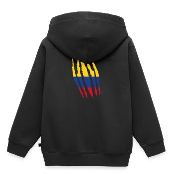 Claw Klaue Risse Herkunft Kolumbien png - Kinder Premium Organic Hoodie - Schwarz - Hinten - AI Model Kid Male (0cm)