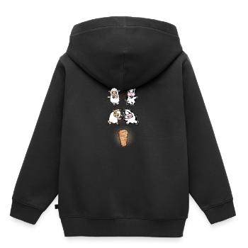 Lamb et fusion de veau pour Doner - Sweat Premium à capuche enfant bio - noir - Dos - AI Model Kid Male (0cm)