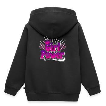 Girl Power - Girl Power - Kids Premium Organic Hoodie - black - Back - AI Model Kid Male (0cm)