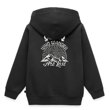 Travel shirt travel shirt travel - Kids Premium Organic Hoodie - black - Back - AI Model Kid Male (0cm)