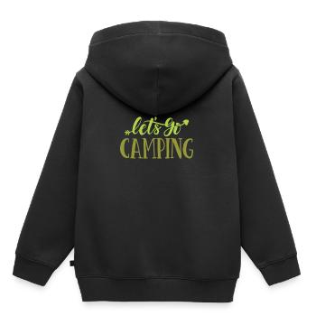 Lets go camping - Camping Shirt - Kinder Premium Organic Hoodie - Schwarz - Hinten - AI Model Kid Male (0cm)