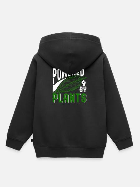 Powered By Plants - Kinder Premium Organic Hoodie - Schwarz