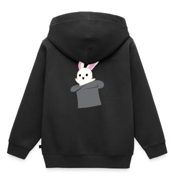 Chapeau magique - Magie - Magie - Magicien - Chapeau magique - Sweat Premium à capuche enfant bio - noir - Dos - AI Model Kid Male (0cm)