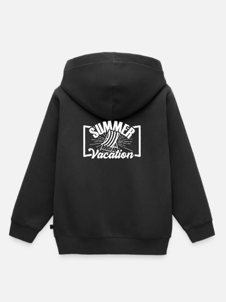 Summer holiday gift beach holidays fun - Kids Premium Organic Hoodie - black