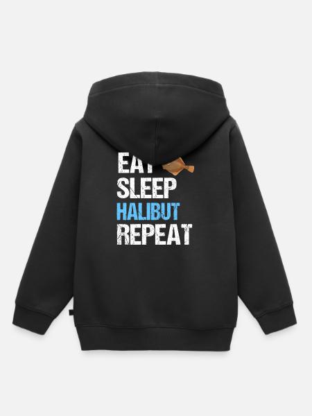 Heilbutt - Kinder Premium Organic Hoodie - Schwarz