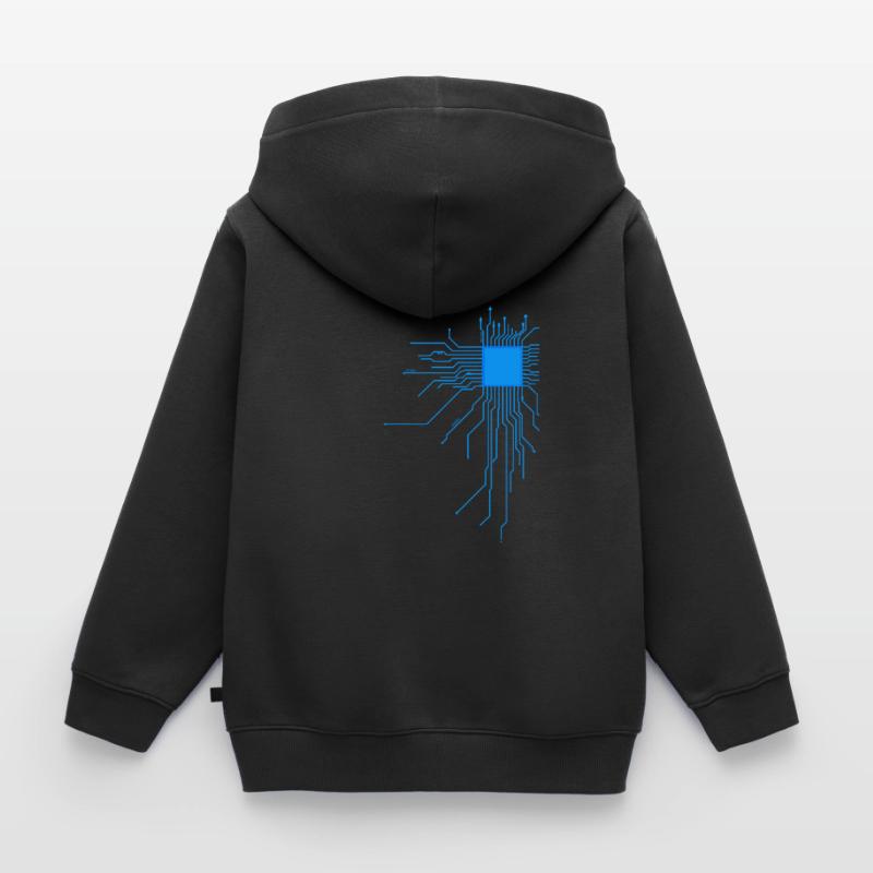 platine blau computer pc Admin Core cpu Nerd code Kinder Premium Organic Hoodie