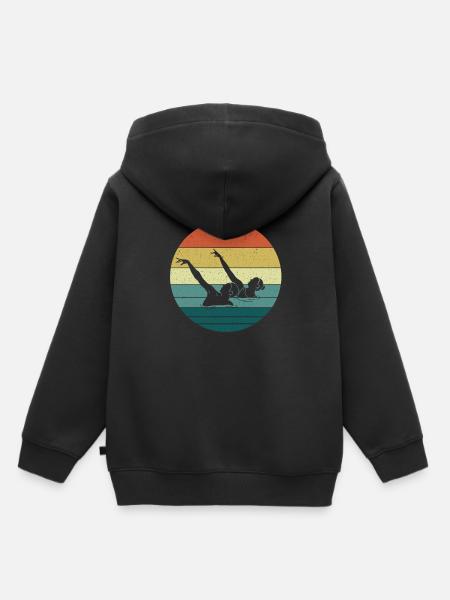 Synchronschwimmen - Kinder Premium Organic Hoodie - Schwarz