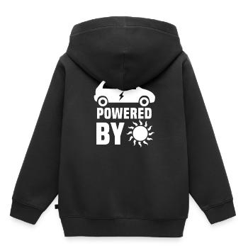 Voiture électrique - Sweat Premium à capuche enfant bio - noir - Dos - AI Model Kid Male (0cm)