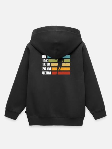 Ultra Running - Kinder Premium Organic Hoodie - Schwarz