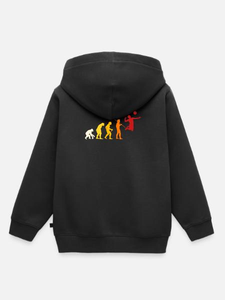 Volleyball Evolution Design - Kinder Premium Organic Hoodie - Schwarz
