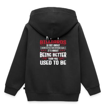 Billard - Sweat Premium à capuche enfant bio - noir - Dos - AI Model Kid Male (0cm)