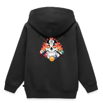 Pool Billard - Kinder Premium Organic Hoodie - Schwarz - Hinten - AI Model Kid Male (0cm)
