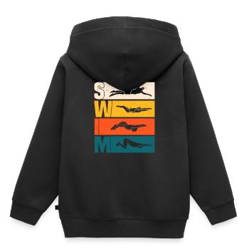 Swim - Kids Premium Organic Hoodie - black - Back - AI Model Kid Male (0cm)