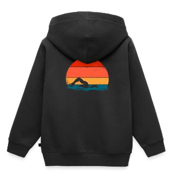 Swim - Kids Premium Organic Hoodie - black - Back - AI Model Kid Male (0cm)
