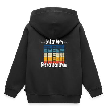 Leiter vom Rechenzentrum - Kinder Premium Organic Hoodie - Schwarz - Hinten - AI Model Kid Male (0cm)