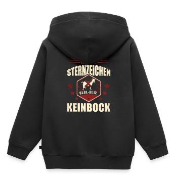 Kein Bock Sternzeichen Keinbock - Kinder Premium Organic Hoodie - Schwarz - Hinten - AI Model Kid Male (0cm)