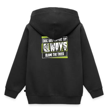 Disc Golf Expert Tip Always Blame The Trees - Kinder Premium Organic Hoodie - Schwarz - Hinten - AI Model Kid Male (0cm)