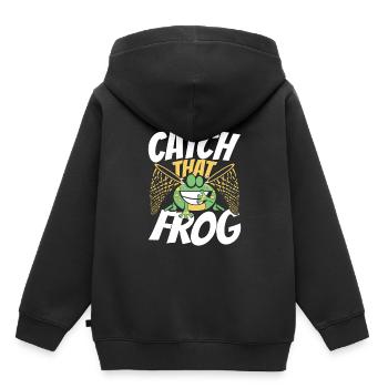 Catch That Frog Tree Frog Toad Tadpole - Kids Premium Organic Hoodie - black - Back - AI Model Kid Male (0cm)