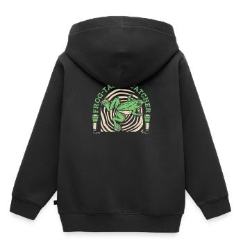 Frog Tastic Catcher Tadpole Tree Frog Frog - Kids Premium Organic Hoodie - black - Back - AI Model Kid Male (0cm)