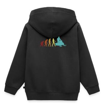 Snowmobile Evolution Snowmobile snowmobiles - Kids Premium Organic Hoodie - black - Back - AI Model Kid Male (0cm)