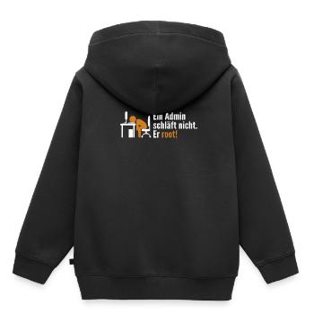 Ein Admin Schläft Nicht Er Root Admin - Kinder Premium Organic Hoodie - Schwarz - Hinten - AI Model Kid Male (0cm)