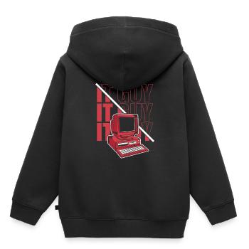 Informaticien Administrateur Administrateur des opérations informatiques - Sweat Premium à capuche enfant bio - noir - Dos - AI Model Kid Male (0cm)