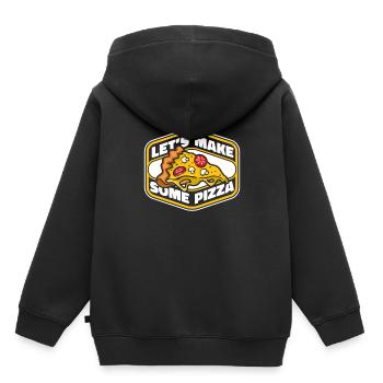 Faisons de la pizza plateau de pizza pizza pizza four pizza - Sweat Premium à capuche enfant bio - noir - Dos - AI Model Kid Male (0cm)